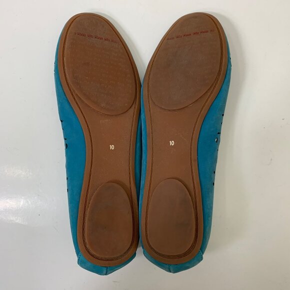 Miz Mooz Parvati Scalloped Laser Cut Ballet Flats Blue Size 10 - Picture 9 of 9